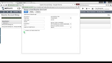 Exactor NetSuite Sales Tax Bundle Configuration