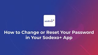 How To Change or Reset Your Password in Your Sodexo+ App screenshot 1