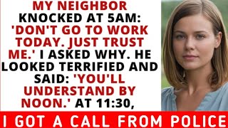 5 AM, My Neighbor Said, Don’t Go To work By Noon I knew why. And I was Terrified.