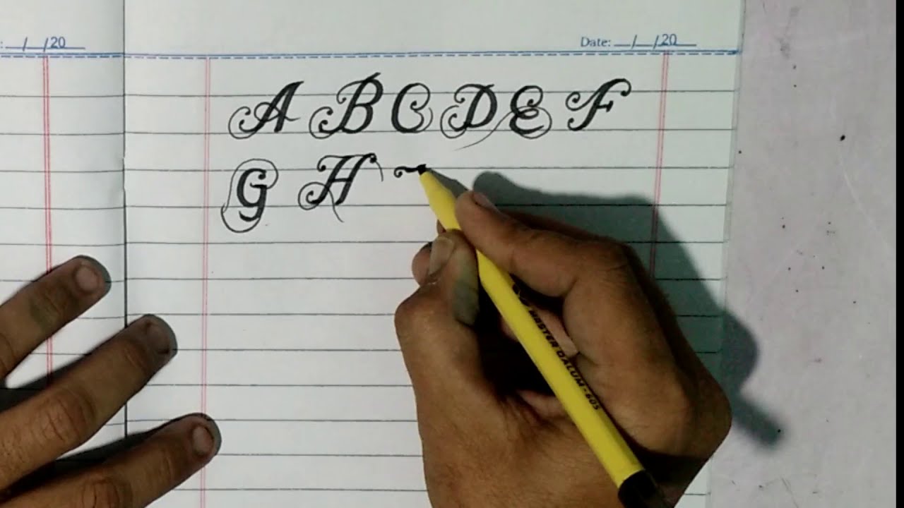 How to write English letters in Style - Fancy letters -- How to write  cursive Handwriting Letters