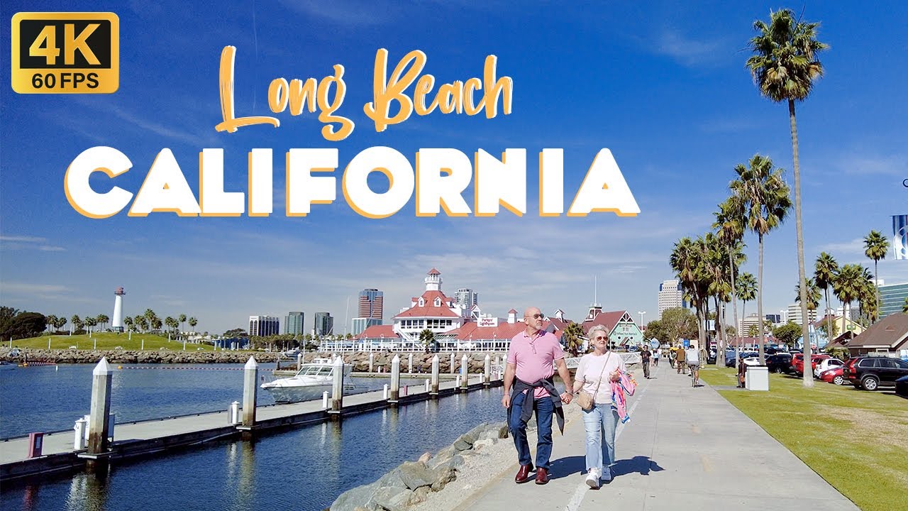 🇺🇸 Quiet Saturday Morning Walk Long Beach Shoreline Village – California USA [4K60 Virtual Tour]
