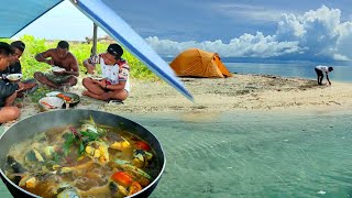 Alamnya Indah & Asri, tiba di darat IKAN nya  masih hidup Masak & Makan di Camp