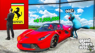 Stealing $7,00,000M FERRARI From DEALERSHIP With OGGY And JACK in GTA 5😱 screenshot 5