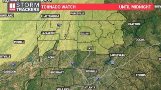 Tornado watch issued for part of north Georgia