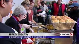Turkey giveaway and Thanksgiving feast in Price Hill