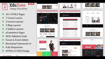 Eduzone - Online Course HTML Site Template | Themeforest Website Templates and Themes