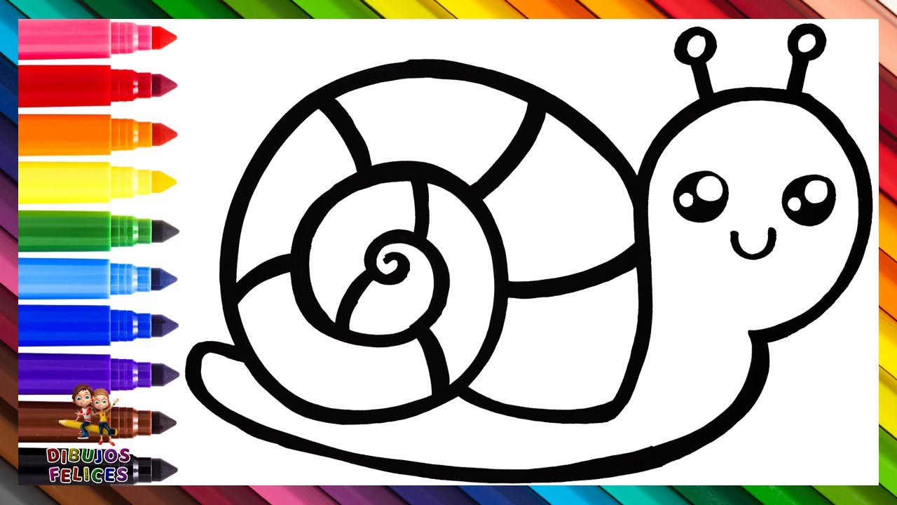 Dibuja y Colorea Un Lindo Caracol 🐌🌈 Dibujos Para Niños - YouTube dibuja-y-colorea-un-lindo-caracol-dibujos-para-ni-os-youtube