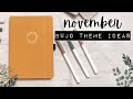 NOVEMBER BULLET JOURNAL IDEAS | Easy Bullet Journal Themes | November 2021 Plan With Me | PWM