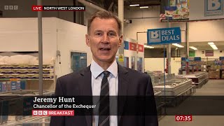 Jeremy Hunt Discussing About A Fall In UK Inflation At 2.3% On BBC Breakfast [22.05.2024]