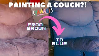 How to Paint a Couch (Faux Leather Sofa Transformed with Chalk Paint)