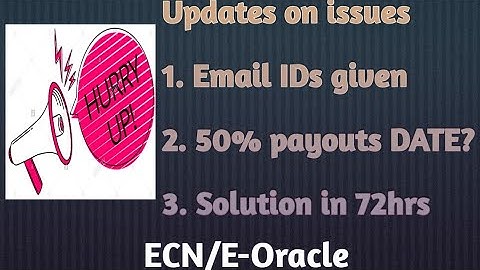 Big Announcement- E-Oracle/ECN