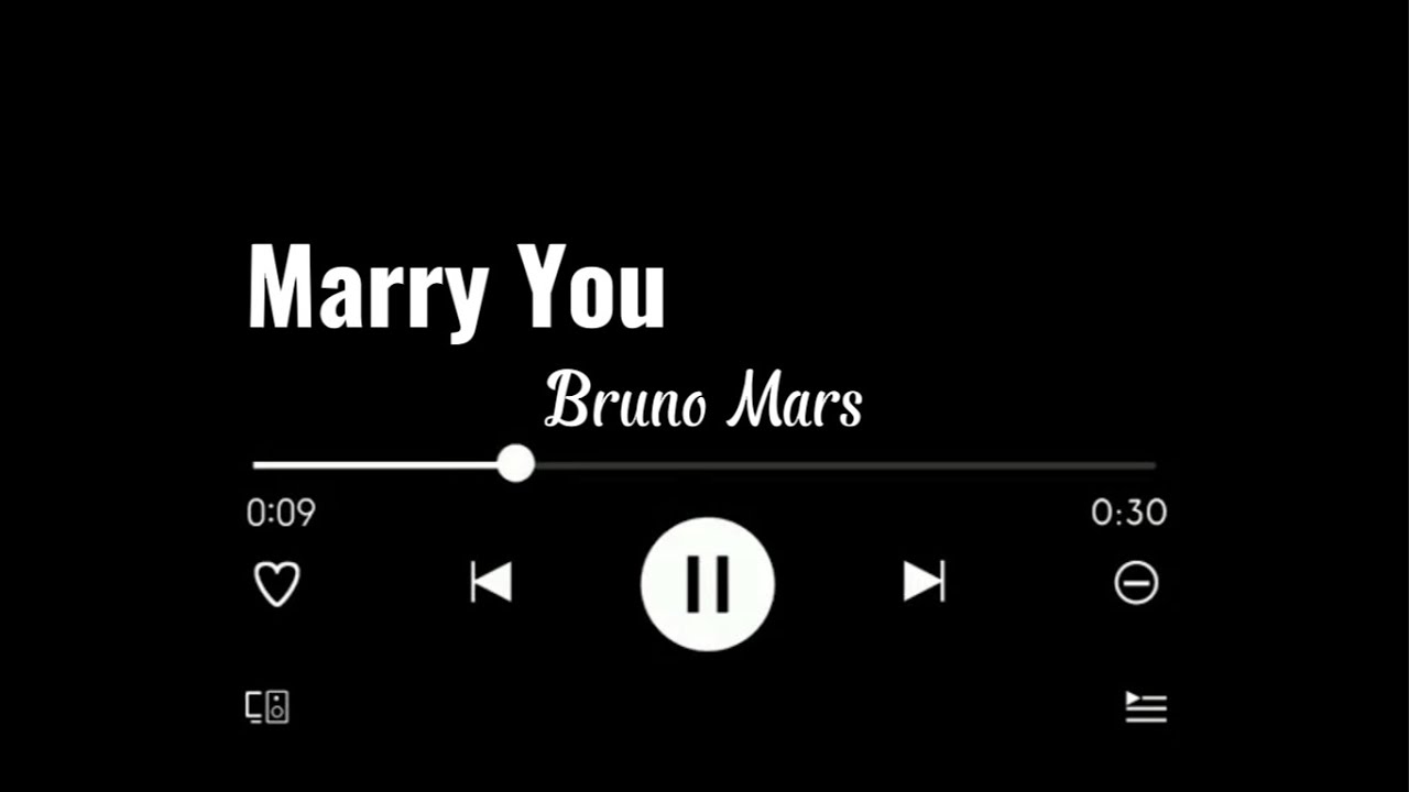 Bruno Mars Marry You (Lyrics) YouTube Bruno Mars Marry You (Lyrics) YouTube