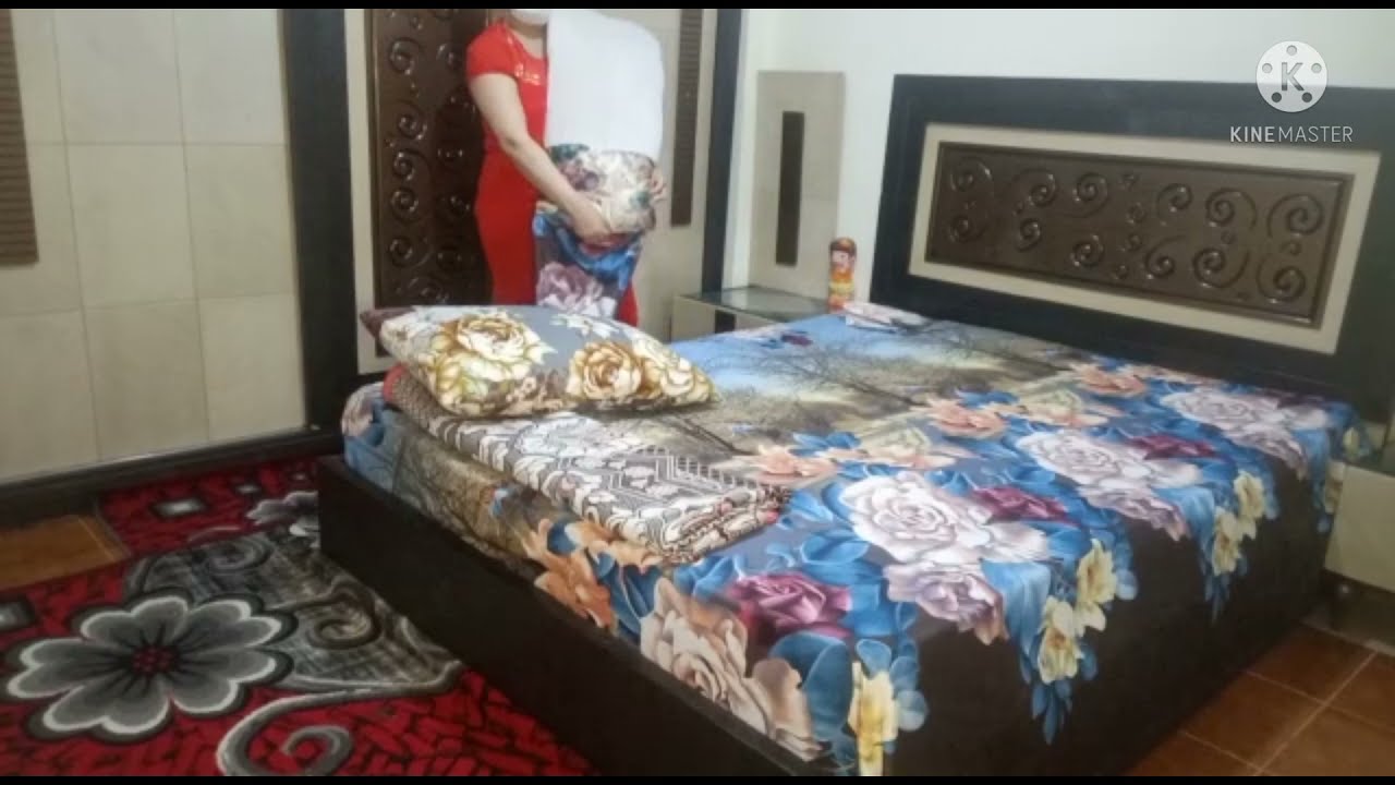 روتين ترتيب غرفه النوم و ترتيب الهدوم