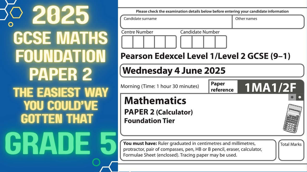 Edexcel GCSE Maths June 2025 Foundation Paper 2 | 1MA1/2F | S.E.T For ...