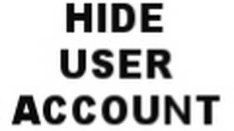 Hide user account in XP