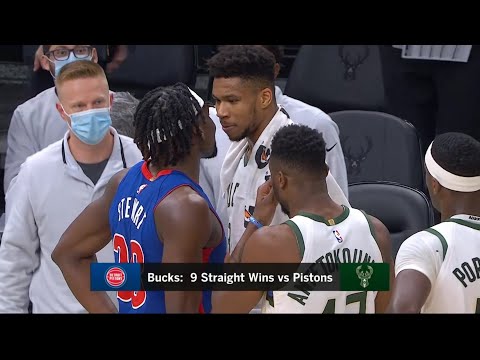 Giannis Antetokounmpo had some words for Pistons' rookie Isaiah Stewart after game