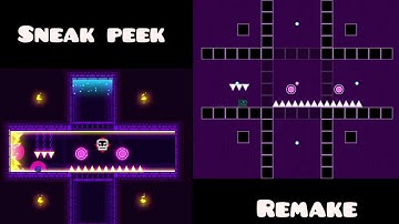 "Explorers" (Sneak peek 2) vs remake side-by-side comparison | Geometry Dash 2.2