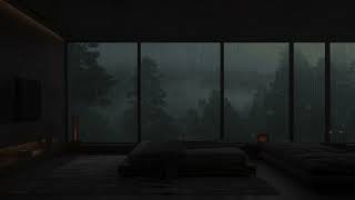 Relaxing Night Rain on Window for Tranquil Sleep | Healing Night Rain on Window for Sleep and Calm