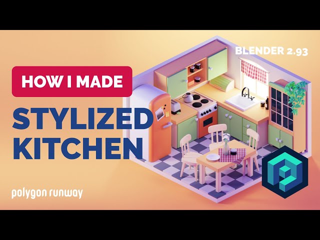 Cute kitchen items - add-on tutorial - Blender 3D beginner tutorial  realtime 