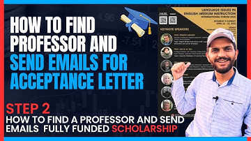 How to find Professor and Send Emails to Professor for Acceptance letter |Part 2| CSC Guide Official