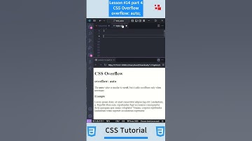 CSS Tutorial - Lesson #14 part 4: CSS Overflow - overflow: auto;  #css #csstutorial  #coding