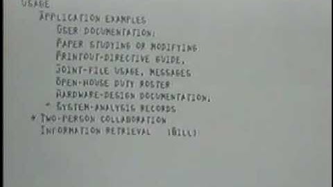 Part 8 of 10: Engelbart and the Dawn of Interactive Computing: SRI