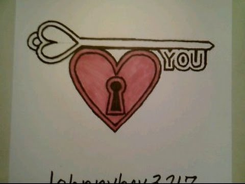 How To Draw A Valentine Heart You Have The Key To My Heart Doodle