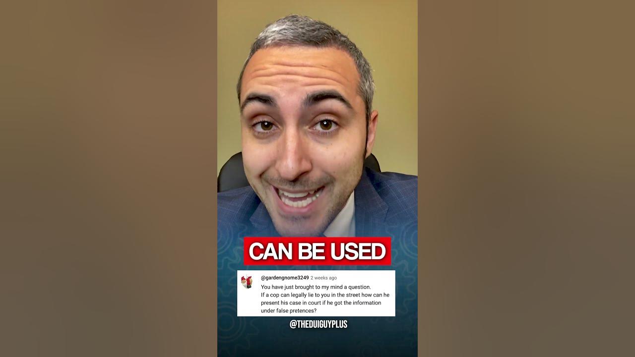 Police officers are allowed to lie can you lie to them youtube