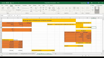 Energy balance on Excel 03 Part