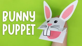 Paper Bunny Puppet | Easy Crafts for Kids