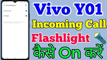 Vivo Y01 Incoming Call Flash Light setting Kaise On Kare //Incoming Call Notification Flash Light