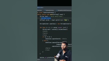 Convert Sentence To Camel Case #java #interview #cgi