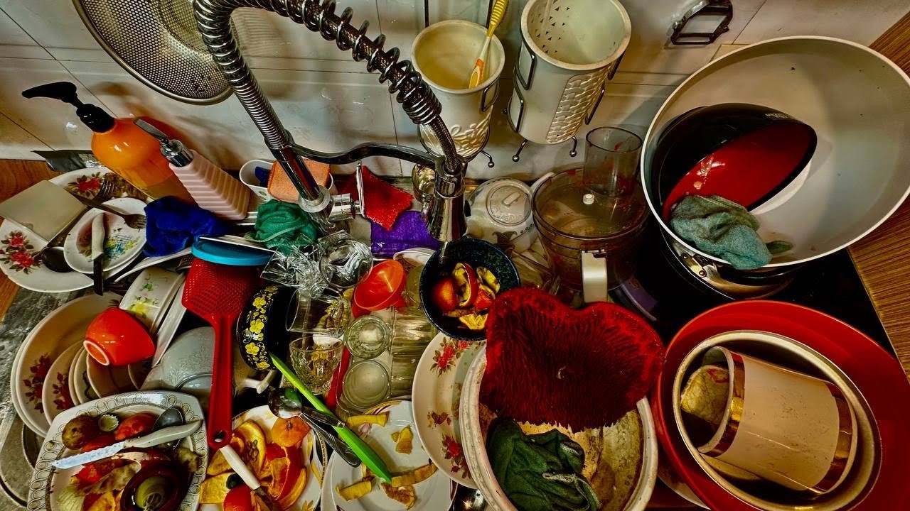 Relaxing Dishwashing ASMR | Satisfying Hand Washing Sounds for Stress Relief