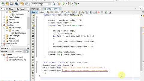 Java  Program to reverse every word in a String