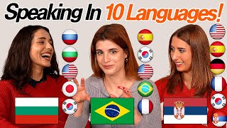 3 Polyglots Speaking 10 languages!! (Keep Switching Languages!) Which Language is The HARDEST?