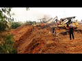 Amazing Bulldozer Pushing Dirt & Dump Truck Unloading Dirt - Best Machines Working