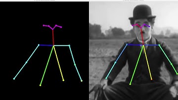 The Circus 1928 Final Scene Chaplin Pose Estimation using TensorFlow2