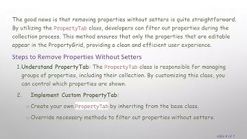 How to Remove Properties Without Setters from PropertyGrid in C#  WinForms