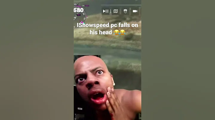IShowspeed pc falls on his head while playing flight simulator 😂😂