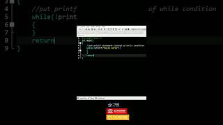 Print Hello World without using semicolon || C programming // coding campus || #coding_campus.