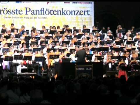 450 Panflutes from the DAJOERI-Panfluteschool play in Zurich Switzerland in the Main Railway Station on September 23rd., 2007. Conductor is Joeri Murk. The Ensemble Pirvu was contributing with their Romanian melodies. Composition of Gheorghe Pulca.