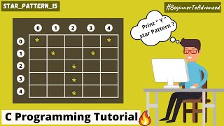 🔴Star Pattern Program : 15, in C Language , in Hindi |  Y  Star Pattern | C programming Tutorial |