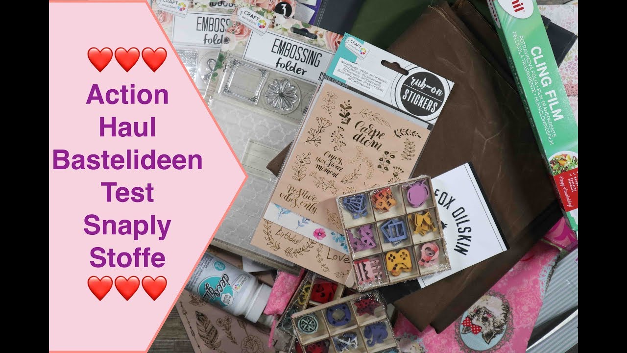 Action Haul (deutsch) Snaply Stoffe Haul, Test Rub on Stickers, Bastelideen Scrapbook basteln Papier