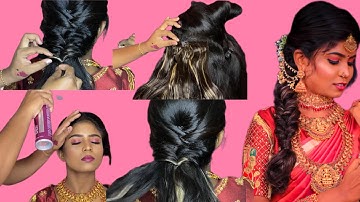 Easy Messy Bride Hairstyle in Tamil Tutorial #hairstyle #messy #engagement