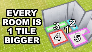 Building a house but Every Room is 1 Tile Bigger (Sims 4 Challenge)