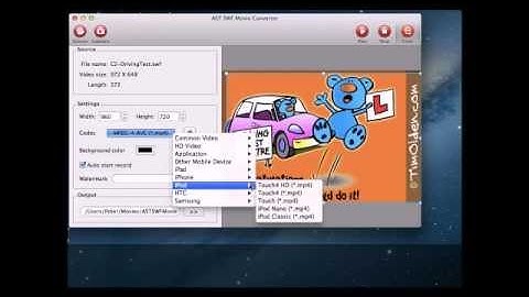 How to Convert Flash SWF to MP4 on Mac OS