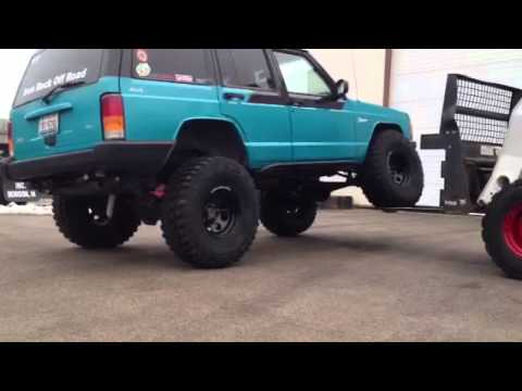 jeep Cherokee xj iron rock 6.5 lift 35 tires ( flex test ... jeep xj 5 inch lift 31s 
