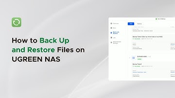 UGREEN NASync Tutorial Series - How can UGREEN NAS back up and restore files on the device?