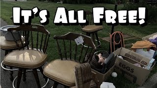 COMMUNITY YARD SALE LEFTOVERS OUT FOR TRASH | Picking Up Some Curbside Finds! | RIDE ALONG!
